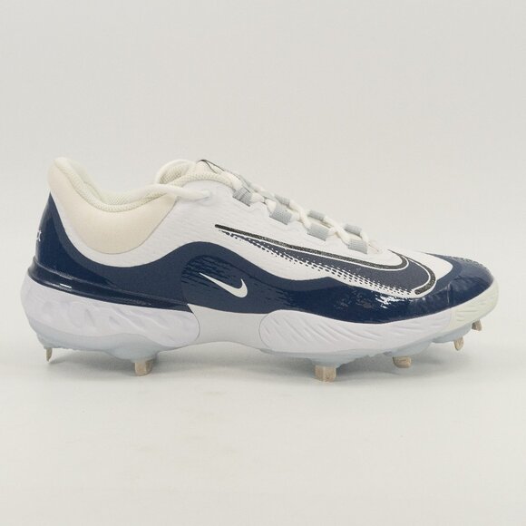 Nike Alpha Huarache Elite 4 Low White Midnight Navy FD2745-103 Baseball sz 11.5 - Picture 1 of 7